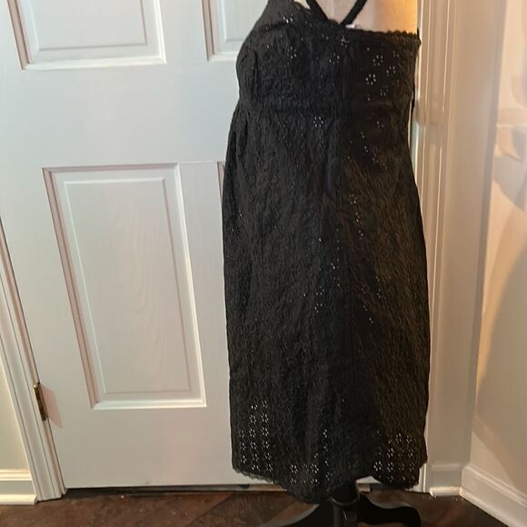 SHOSHANNA BLACK STRAPLESS EYELET DRESS - Picture 3 of 7